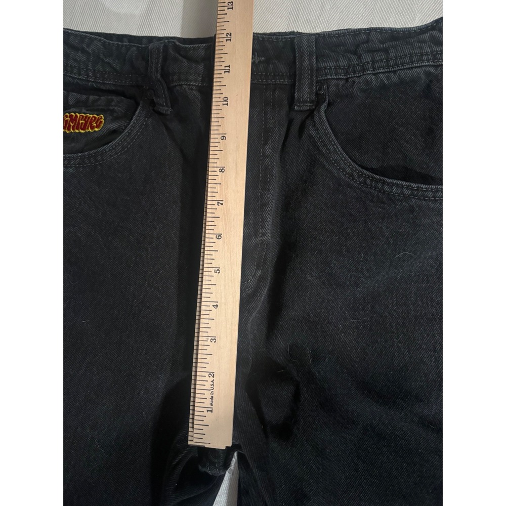 Empyre Relaxed Baggy Jeans Black Wash Wide Leg Skater Y2K Size 32 - Picture 9 of 12